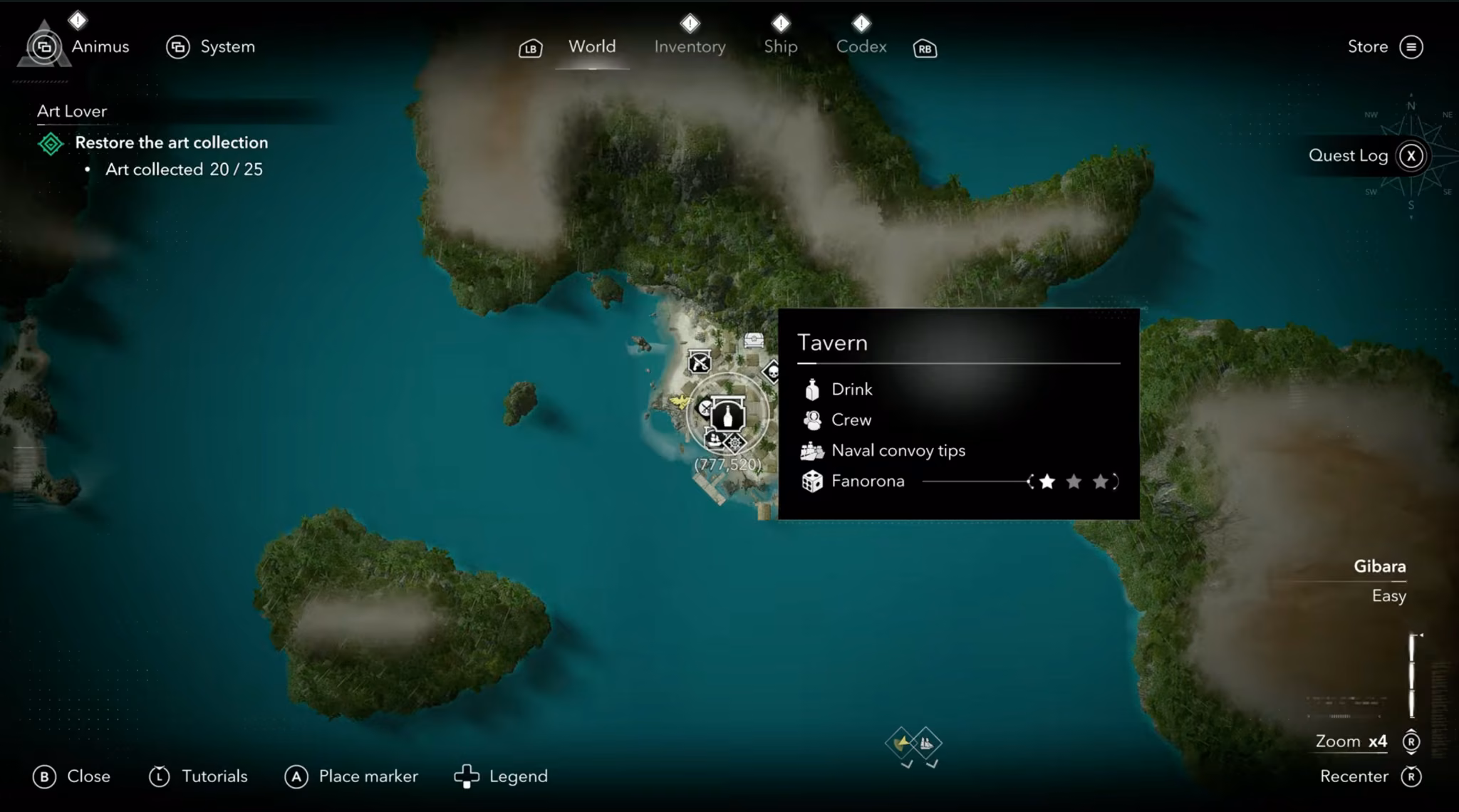 Fanorona tavern location in Black Flag Resynced