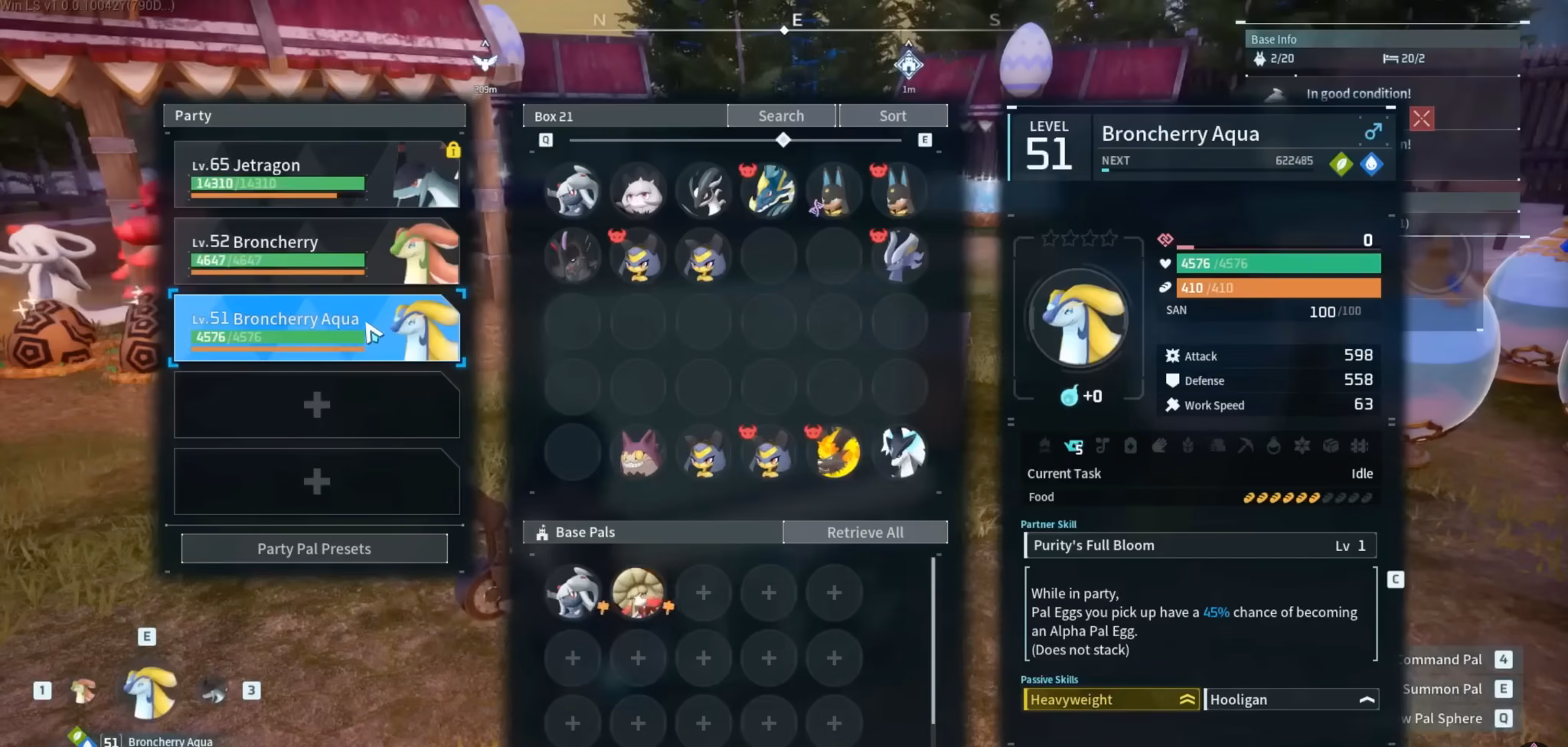 Alpha Pal Egg chance setup in Palworld 1.0