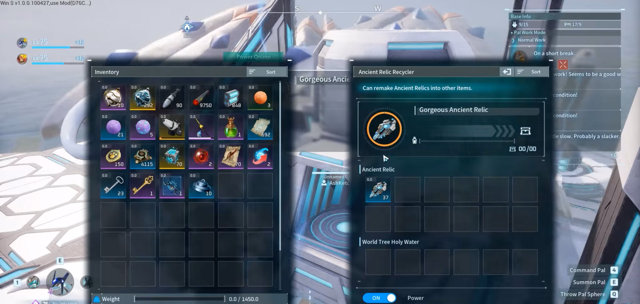 Ancient Relic Recycler in Palworld 1.0